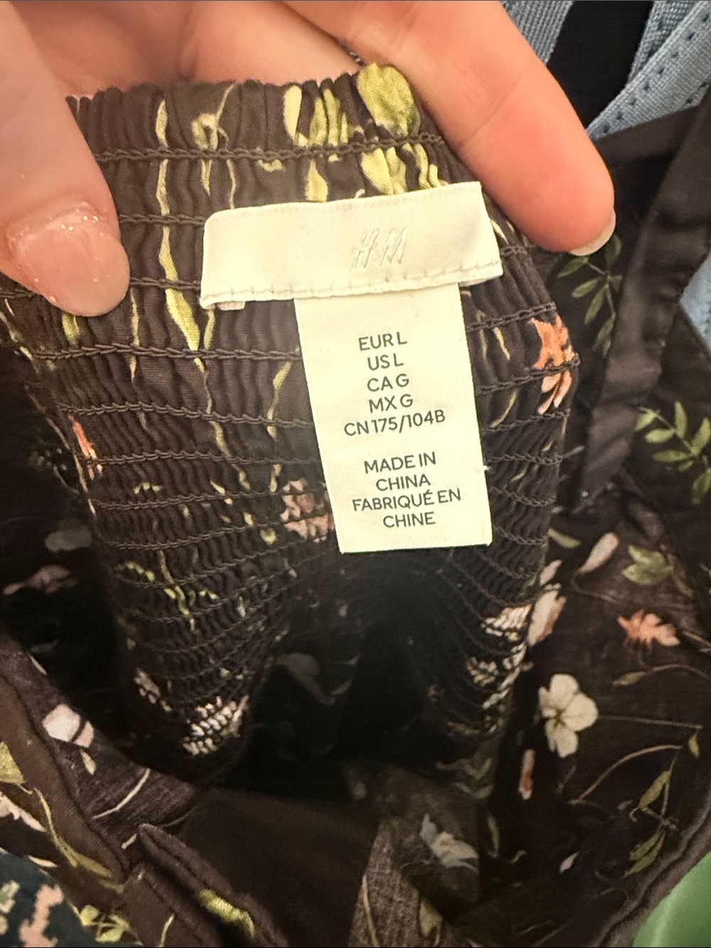 H&M Black Floral Tie-Shoulder Midi Dress - Picture 4 of 5